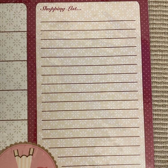 Vintage 2010 Studio 18 Menu/Shopping Magnetic Listpad 8'' x 6'' 52 Sheets Unused - Picture 5 of 6